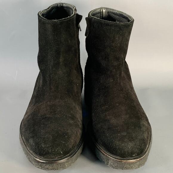 COMMON PROJECTS Size 8 Black Suede Side Zipper Ankle Boots main image 4
